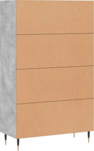 vidaXL Wysoka szafka, szarość betonu, 69,5x31x115 cm 8