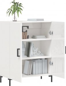 vidaXL Szafka, biała, połysk, 69,5x34x90 cm 4