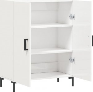 vidaXL Szafka, biała, połysk, 69,5x34x90 cm 6