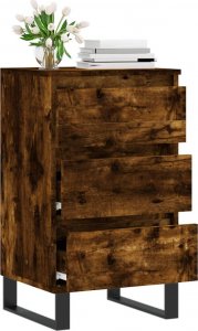 vidaXL Komoda, przydymiony dąb, 40x35x70 cm, materiał drewnopochodny 4