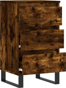 vidaXL Komoda, przydymiony dąb, 40x35x70 cm, materiał drewnopochodny 6