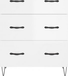 vidaXL Szafka, biała, połysk, 69,5x34x90 cm 5