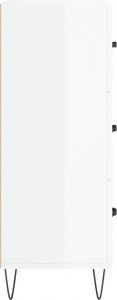 vidaXL Szafka, biała, połysk, 69,5x34x90 cm 7
