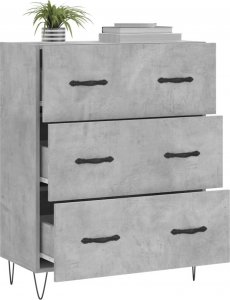 vidaXL Szafka, szarość betonu, 69,5x34x90 cm 4