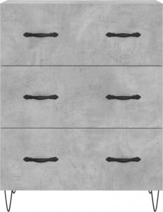 vidaXL Szafka, szarość betonu, 69,5x34x90 cm 5