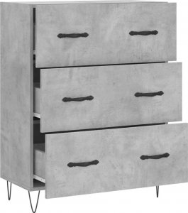 vidaXL Szafka, szarość betonu, 69,5x34x90 cm 6