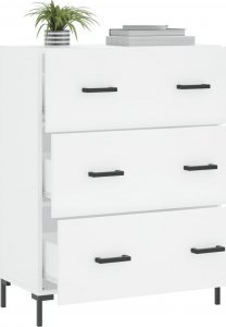 vidaXL Szafka, biała, 69,5x34x90 cm, materiał drewnopochodny 4