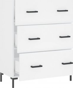 vidaXL Szafka, biała, 69,5x34x90 cm, materiał drewnopochodny 6
