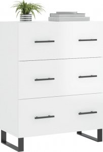 vidaXL Szafka, biała, połysk, 69,5x34x90 cm, materiał drewnopochodny 3