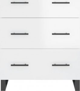 vidaXL Szafka, biała, połysk, 69,5x34x90 cm, materiał drewnopochodny 5