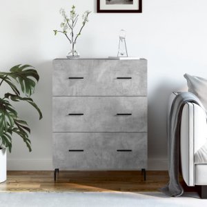 vidaXL Szafka, szarość betonu, 69,5x34x90 cm, materiał drewnopochodny 1