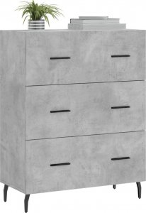 vidaXL Szafka, szarość betonu, 69,5x34x90 cm, materiał drewnopochodny 3