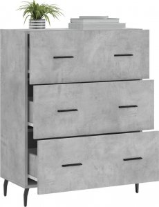 vidaXL Szafka, szarość betonu, 69,5x34x90 cm, materiał drewnopochodny 4