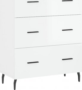 vidaXL Szafka, biała, połysk, 69,5x34x90 cm 2