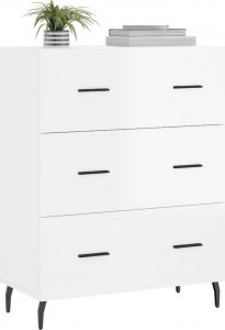 vidaXL Szafka, biała, połysk, 69,5x34x90 cm 3