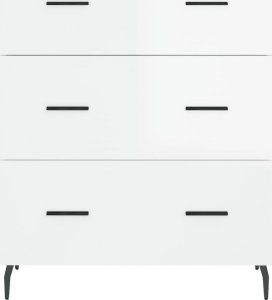 vidaXL Szafka, biała, połysk, 69,5x34x90 cm 5