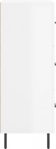 vidaXL Szafka, biała, połysk, 69,5x34x90 cm 7
