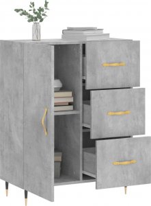 vidaXL Szafka, szarość betonu, 69,5x34x90 cm 4