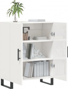 vidaXL Szafka, biała, połysk, 69,5x34x90 cm 4