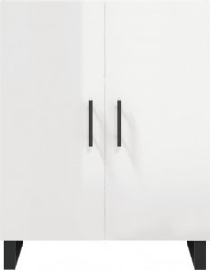 vidaXL Szafka, biała, połysk, 69,5x34x90 cm 5