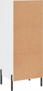 vidaXL Szafka, biała, połysk, 34,5x34x90 cm, materiał drewnopochodny 8