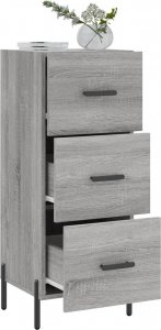 vidaXL Szafka, szary dąb sonoma, 34,5x34x90 cm 4