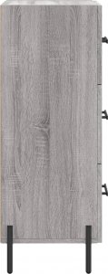 vidaXL Szafka, szary dąb sonoma, 34,5x34x90 cm 7