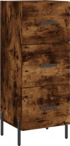 vidaXL Szafka, przydymiony dąb, 34,5x34x90 cm, materiał drewnopochodny 2