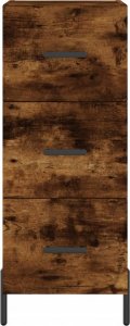 vidaXL Szafka, przydymiony dąb, 34,5x34x90 cm, materiał drewnopochodny 6