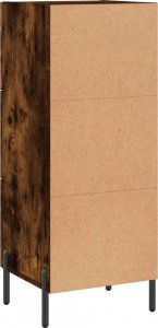 vidaXL Szafka, przydymiony dąb, 34,5x34x90 cm, materiał drewnopochodny 8