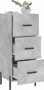 vidaXL Szafka, szarość betonu, 34,5x34x90 cm 4