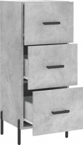 vidaXL Szafka, szarość betonu, 34,5x34x90 cm 5