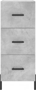 vidaXL Szafka, szarość betonu, 34,5x34x90 cm 6