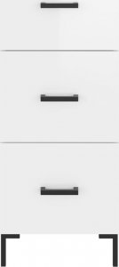 vidaXL Szafka, biała, połysk, 34,5x34x90 cm 6