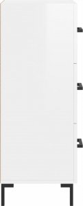 vidaXL Szafka, biała, połysk, 34,5x34x90 cm 7