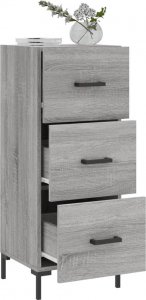 vidaXL Szafka, szary dąb sonoma, 34,5x34x90 cm 4