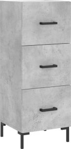 vidaXL Szafka, szarość betonu, 34,5x34x90 cm, materiał drewnopochodny 2