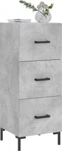 vidaXL Szafka, szarość betonu, 34,5x34x90 cm, materiał drewnopochodny 3
