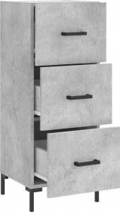 vidaXL Szafka, szarość betonu, 34,5x34x90 cm, materiał drewnopochodny 5