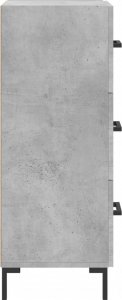 vidaXL Szafka, szarość betonu, 34,5x34x90 cm, materiał drewnopochodny 7