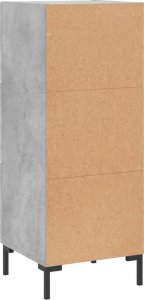 vidaXL Szafka, szarość betonu, 34,5x34x90 cm, materiał drewnopochodny 8