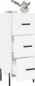 vidaXL Szafka, biała, 34,5x34x90 cm 4