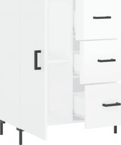 vidaXL Szafka biała połysk 69,5x34x90 cm 6