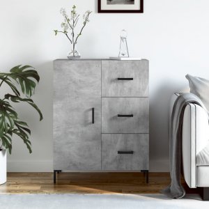 vidaXL Szafka, szarość betonu, 69,5x34x90 cm, materiał drewnopochodny 1