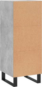 vidaXL Szafka, szarość betonu, 34,5x34x90 cm, materiał drewnopochodny 8