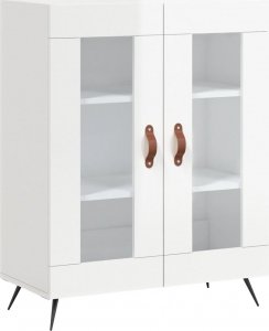 vidaXL Szafka, biała, połysk, 69,5x34x90 cm 2