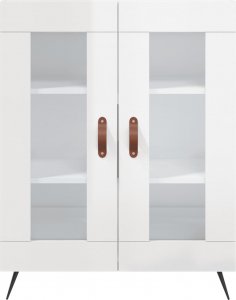 vidaXL Szafka, biała, połysk, 69,5x34x90 cm 5