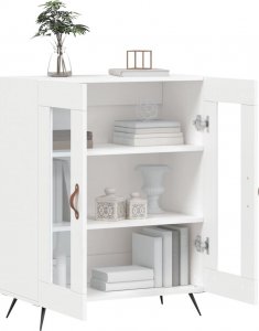 vidaXL Szafka, biała, 69,5x34x90 cm, materiał drewnopochodny 4