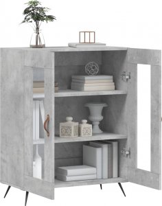 vidaXL Szafka, szarość betonu, 69,5x34x90 cm 4