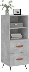 vidaXL Szafka, szarość betonu, 34,5x34x90 cm, materiał drewnopochodny 3